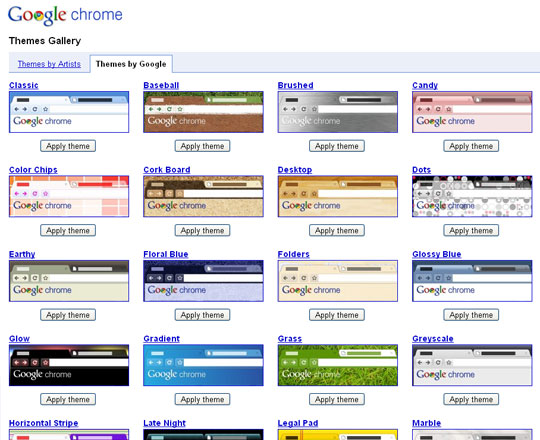 Google Chrome Themes by Google